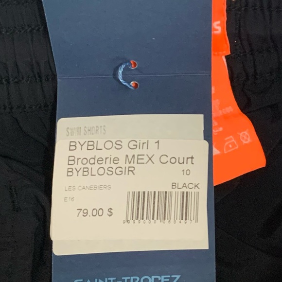 NWT🌴Les Canebiers Girls Byblos Mex Swim Shorts-Black - Picture 4 of 7